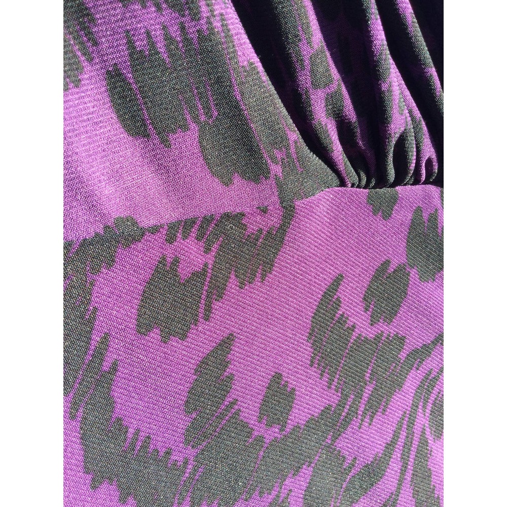 American Living 14 Dress purple black plus jersey knit work 3/4 length sleeve - Picture 8 of 10